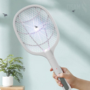 Raquete Mata Mosquito E Moscas Com Ions De Atração Original