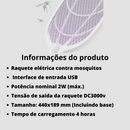 Raquete Mata Mosquito E Moscas Com Ions De Atração Original